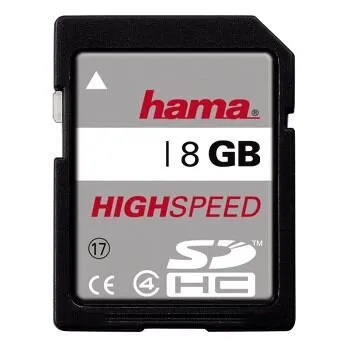 Hama HighSpeed SDHC Card 8 GB, Class 4 Hafıza Kartı