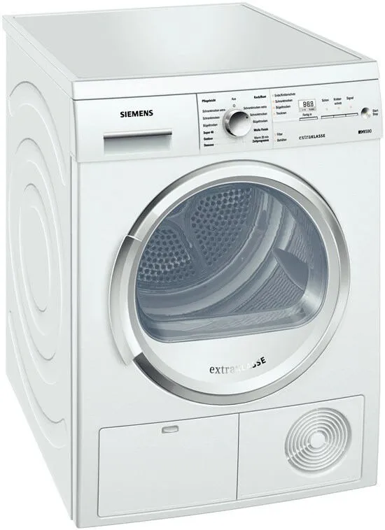 Siemens IQ590 çamaşır kurutma makinesi Solo Önden yüklemeli Beyaz Kurutmalı Çamaşır Makinesi