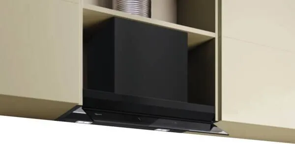 Neff DLE67XDS (D67XDP2S0+Z51IBJ1X6) ocak bacası Alttan-gömme Siyah 556 m³/Saat Davlumbaz ve Aspiratö