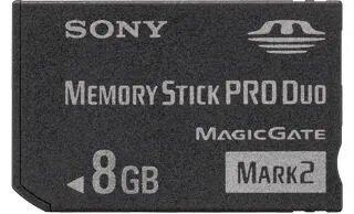 Sony Memory Stick Pro Duo 8GB Hafıza Kartı