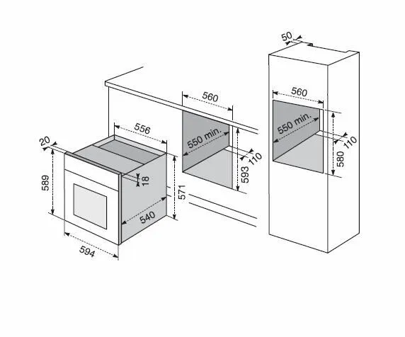 Electrolux FQG20XE 61 Litre Ankastre Fırın Thumbnail 2