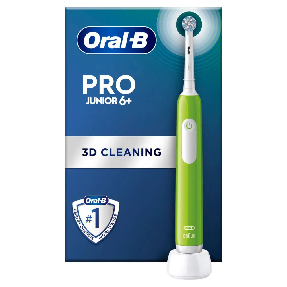 Oral-B PRO Junior Çocuk Döner-titreşimli diş fırçası Yeşil Şarjlı Diş Fırçaları