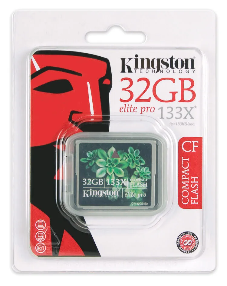 Kingston Technology 32GB Compact Flash ElitePro CF/32GB-S2 Thumbnail 2