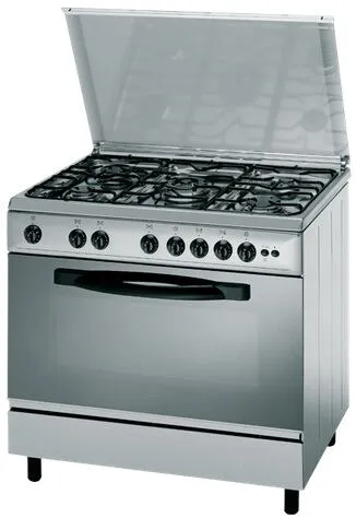 Indesit KM L21S(X)/EX Ocaklı fırın Bağımsız ocak Doğal gaz Paslanmaz çelik