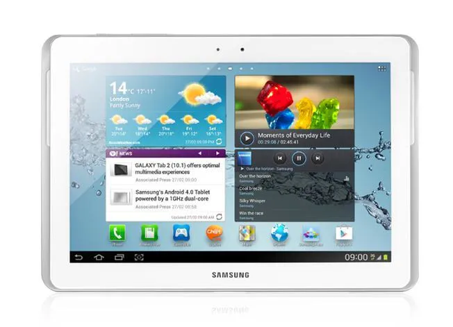 Samsung Galaxy Tab 2 + Norton Mobile 16 GB 25,6 cm (10.1") 1 GB Wi-Fi 4 (802.11n) Android Beyaz Tablet