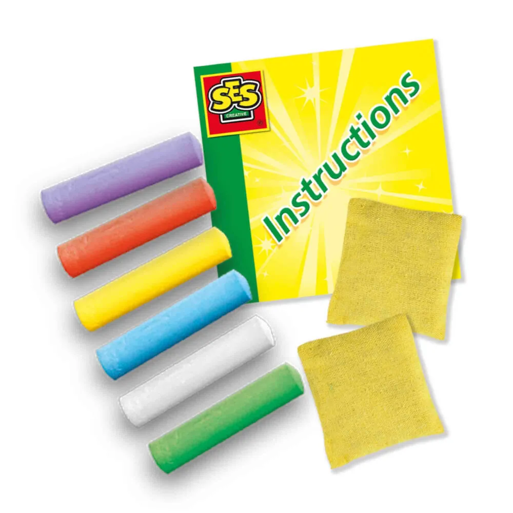 SES Creative Playground chalk 6 pack Çocuklar için oyuncak spor seti Thumbnail 1