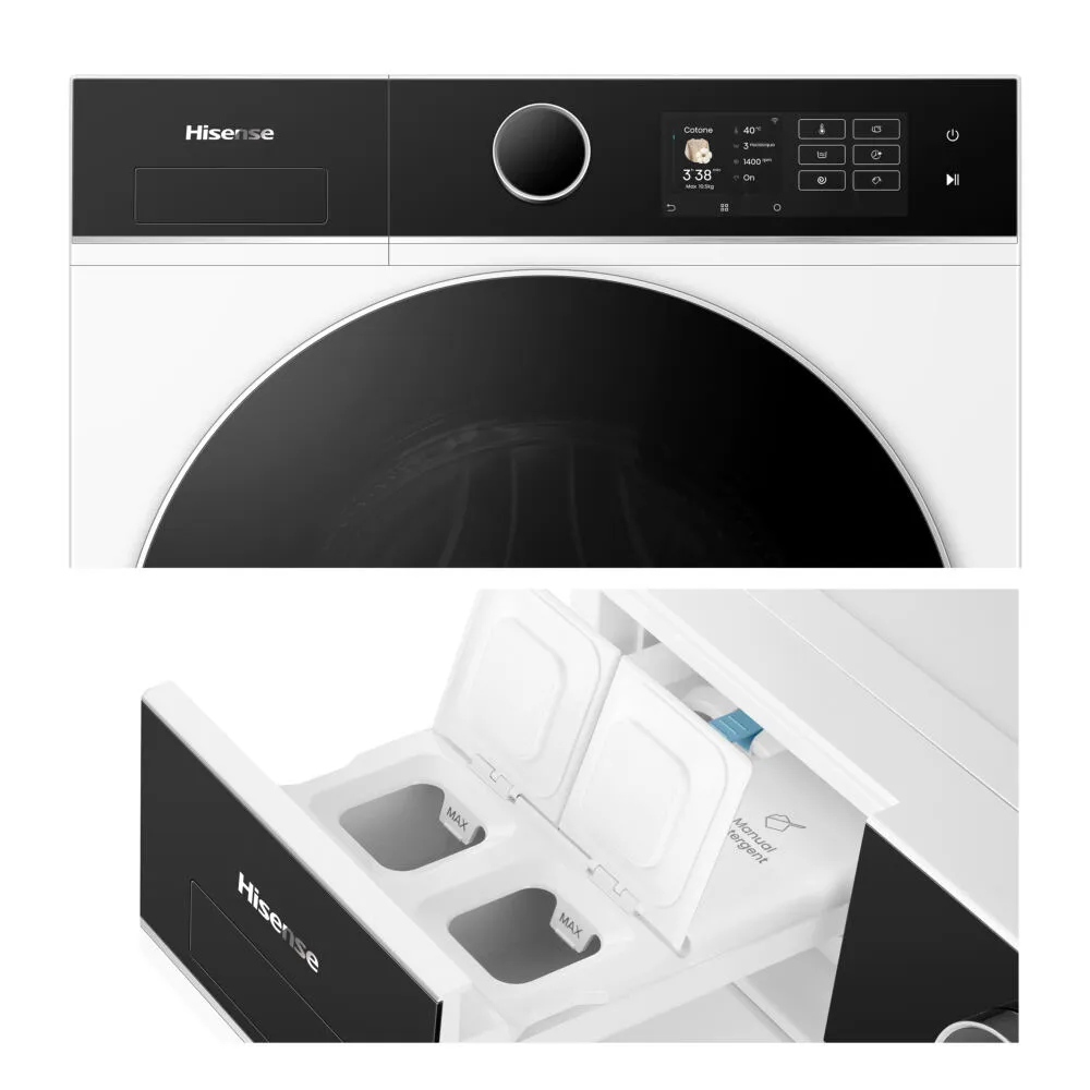Hisense WF5I1045BWQ 20015295 10.5 kg 1400 Devir Çamaşır Makinesi Thumbnail 5