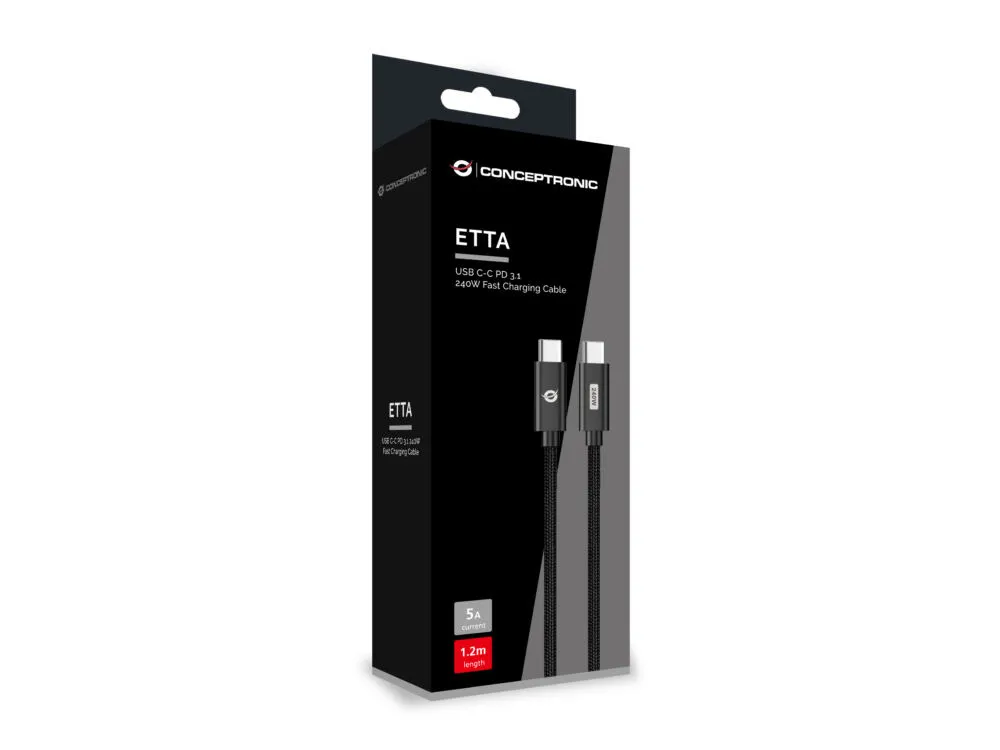 Conceptronic ETTA03B20 USB C to USB C (2 m) USB Kablosu Thumbnail 5