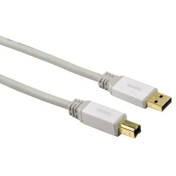 Hama USB Connection Cable, A-plug - B-plug, 2.5 m USB kablo 2,5 m USB A USB B Gri USB Cihaz