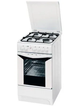Indesit K 1G2 (W) - Cocina Bağımsız ocak Gaz/Benzin Gaz Beyaz Ocaklı Fırın