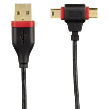 Hama 00054516 USB A to Micro-USB B/Mini-USB B (0,75 m) USB Kablosu Thumbnail 1