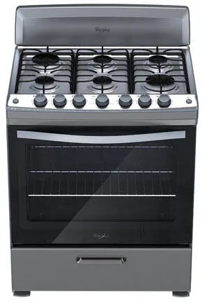 Whirlpool WF5150D Ocaklı fırın Bağımsız ocak Doğal gaz Paslanmaz çelik