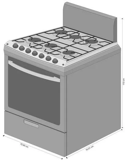 Whirlpool WF5150D Ocaklı fırın Bağımsız ocak Doğal gaz Paslanmaz çelik Thumbnail 1