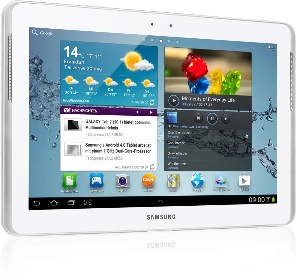 Samsung Galaxy Tab 2 10.1 25,6 cm (10.1") 1 GB Wi-Fi 4 (802.11n) Android Beyaz Thumbnail 1