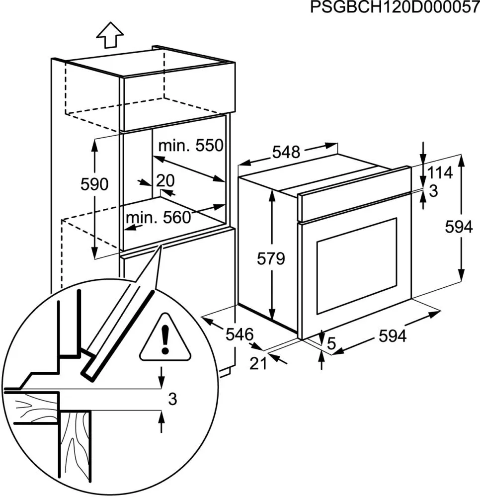 Electrolux EOC3410COX 74 Litre 949 718 125 Ankastre Fırın Thumbnail 2
