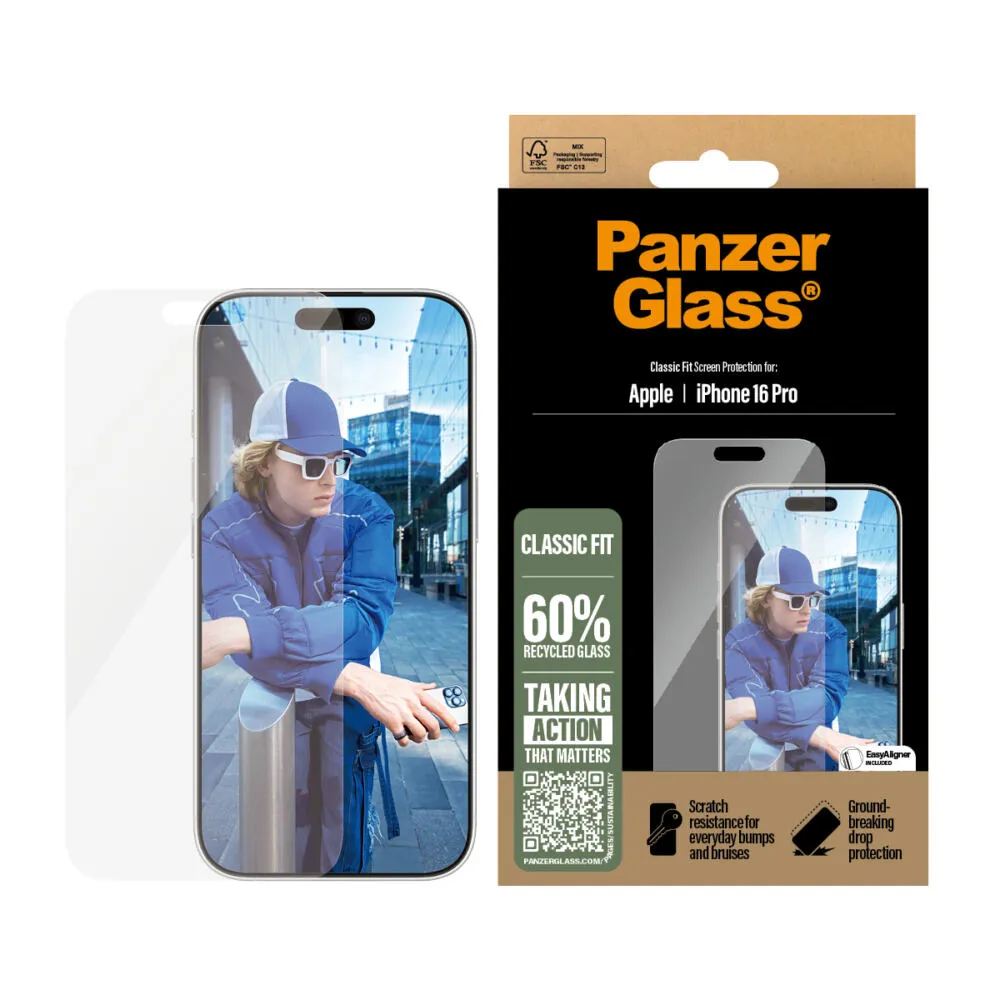 PanzerGlass® Screen Protector iPhone 16 Pro | Classic Fit 2874 Thumbnail 2