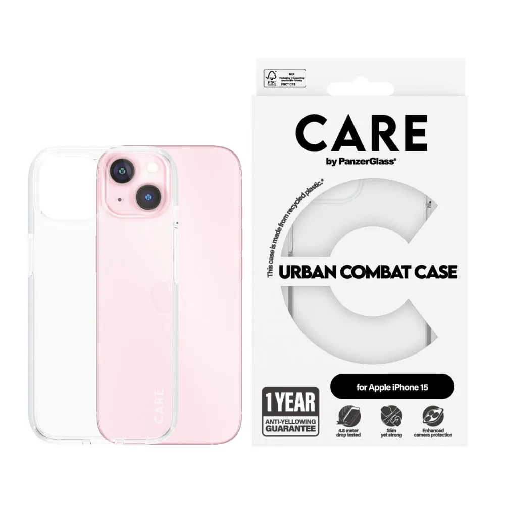 PanzerGlass CARE™ by PanzerGlass® Urban Combat Case Transparent iPhone 15 1421 Thumbnail 1