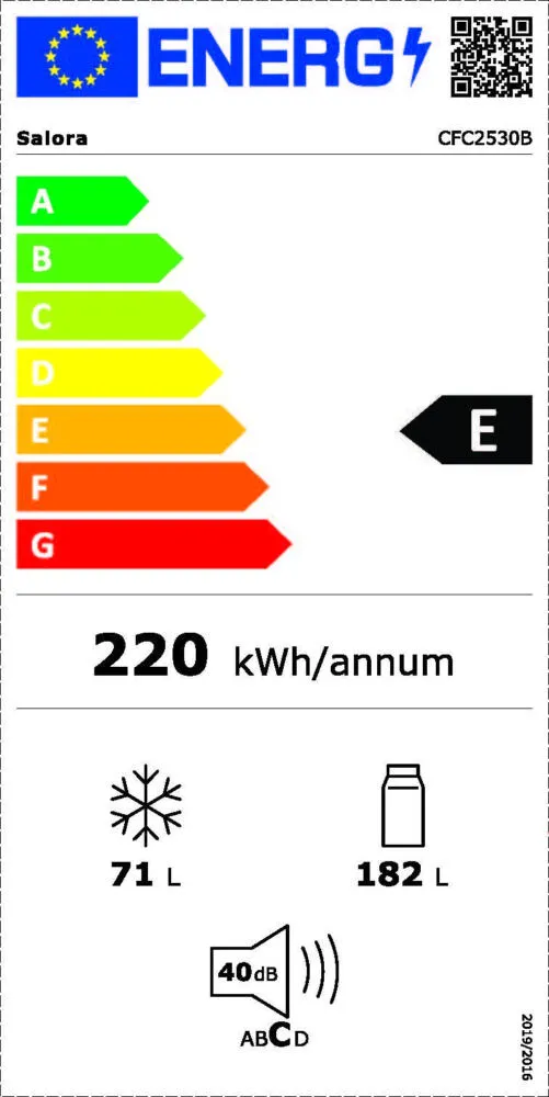 Salora CFC2530B 253 Litre No-Frost Buzdolabı Thumbnail 2