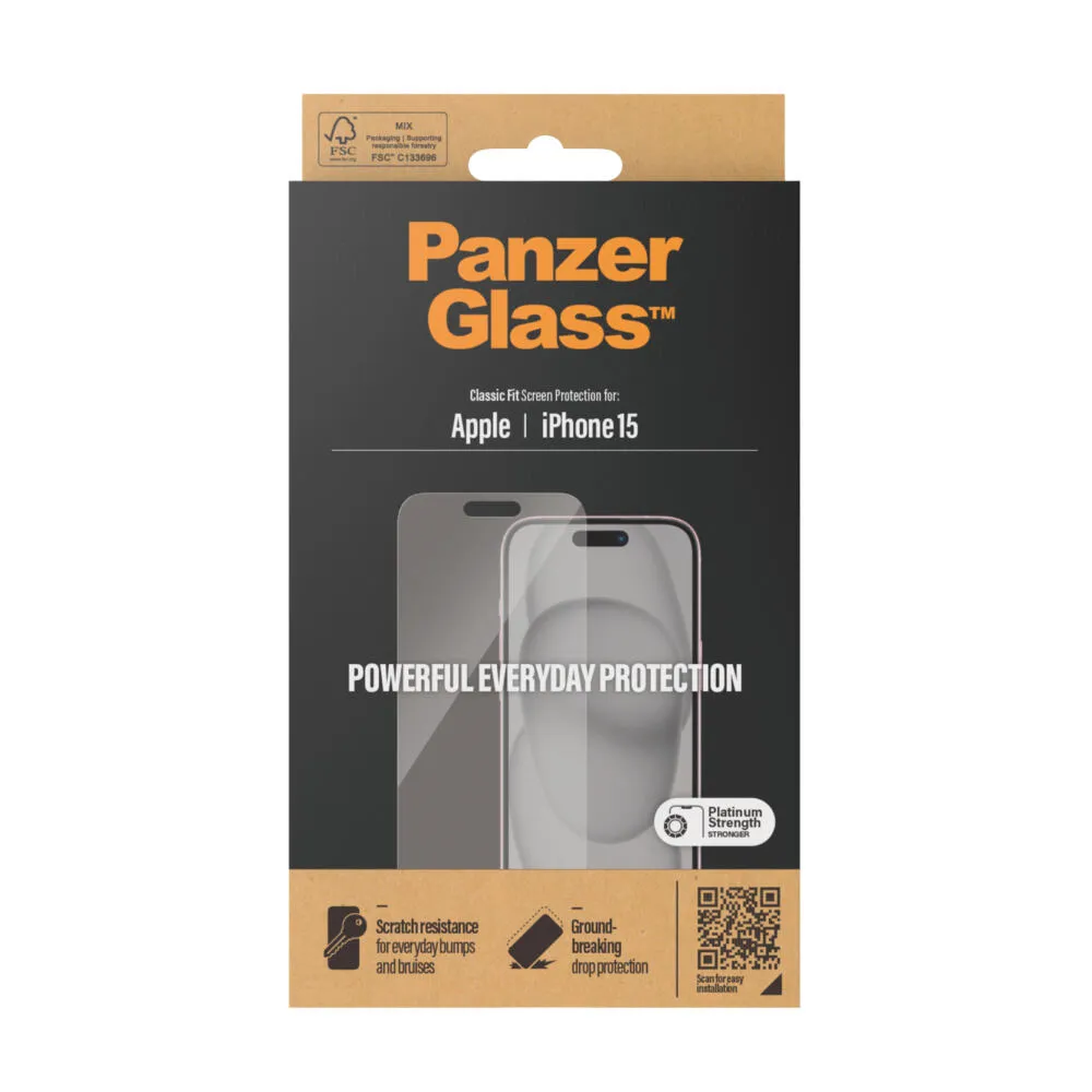 PanzerGlass® Screen Protector iPhone 15 | Classic Fit 2805 Thumbnail 5