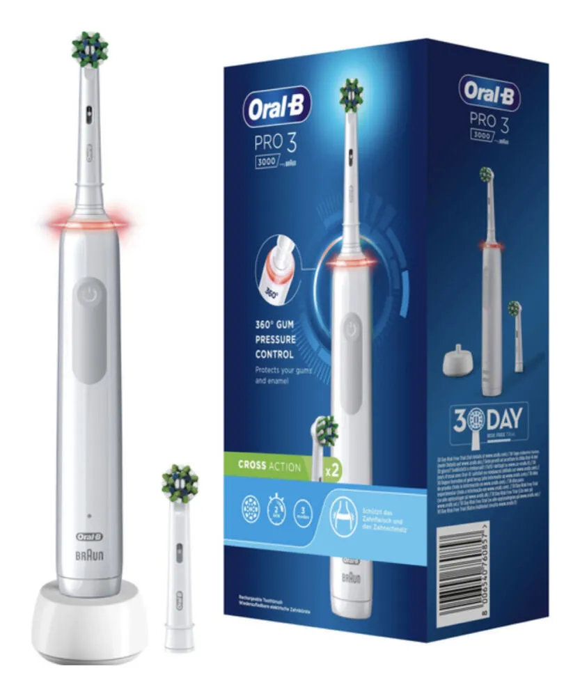 Oral-B 760857 elektrikli diş fırçası Yetişkin Döner-titreşimli diş fırçası Beyaz Şarjlı Diş Fırçaları