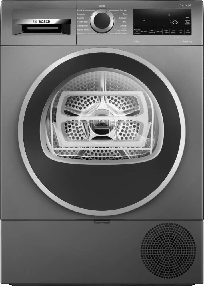 Bosch Serie 6 WQG243DRII kurutucu Solo Önden yüklemeli 9 kg Antrasit Kurutma Makinesi