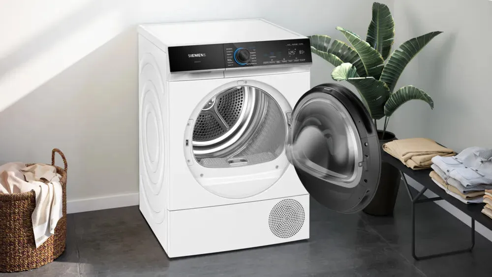 Siemens iQ700 WQ46B2DEX kurutucu Solo Önden yüklemeli 9 kg Beyaz Thumbnail 2