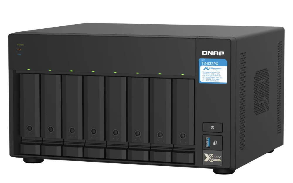 QNAP TS-832PX 4 GB TS-832PX-4G/80TB-EXOS Thumbnail 7