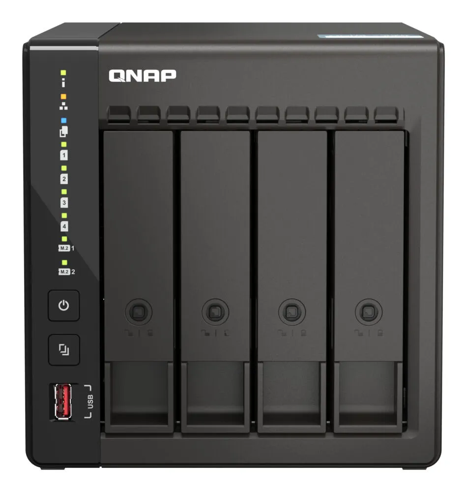 QNAP TS-453E NAS Dikey (Tower) Intel® Celeron® J6412 8 GB 32 TB HDD QNAP Turbo System Siyah