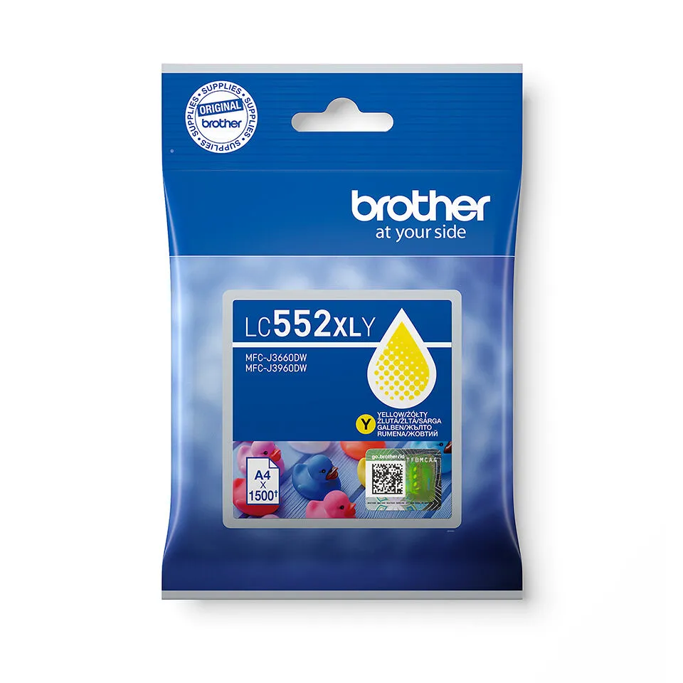 Brother LC552XLY mürekkep kartuşu 1 adet Orijinal Sarı