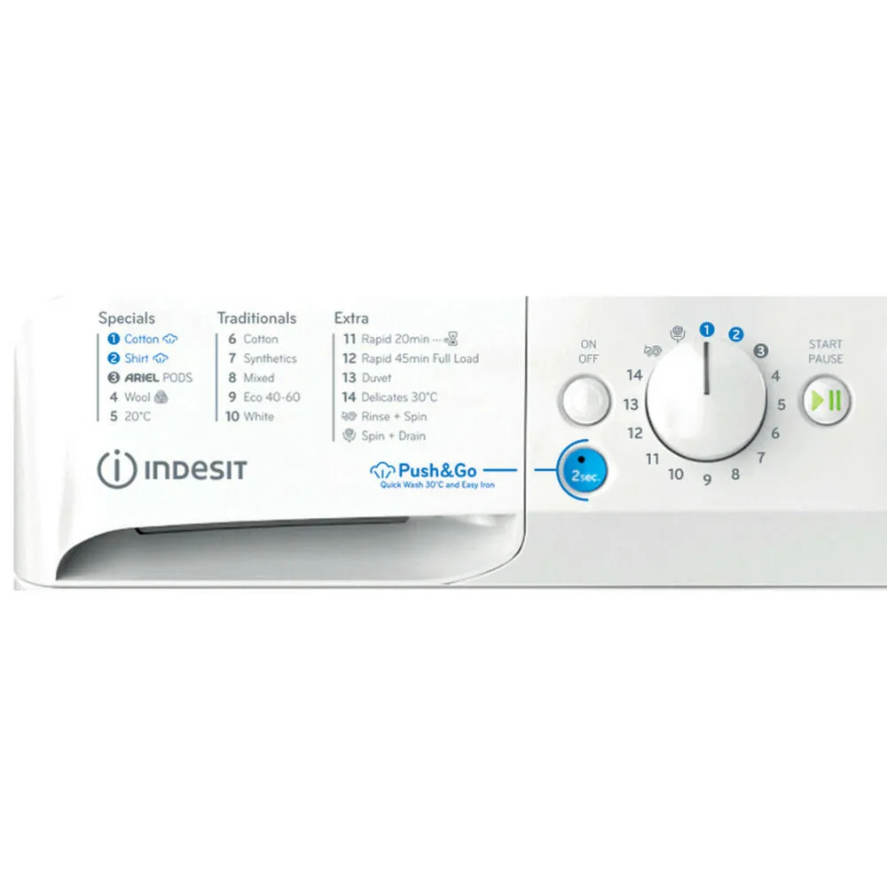 Indesit BWE 101496X WV UK 10 kg 1351 Devir Çamaşır Makinesi Thumbnail 8