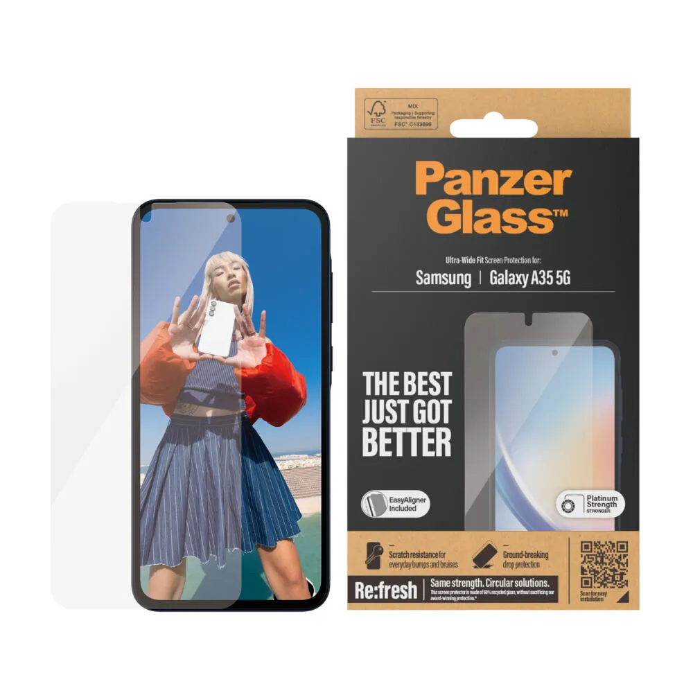 PanzerGlass® Screen Protector Samsung Galaxy A35 5G | Ultra-Wide Fit w. EasyAligner 7357 Thumbnail 2
