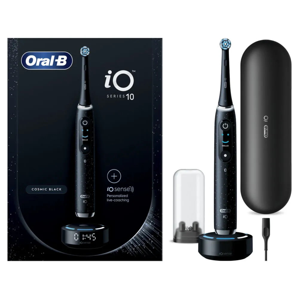 Oral-B iO SERIES 10 Yetişkin Titreşimli diş fırçası Siyah Şarjlı Diş Fırçaları
