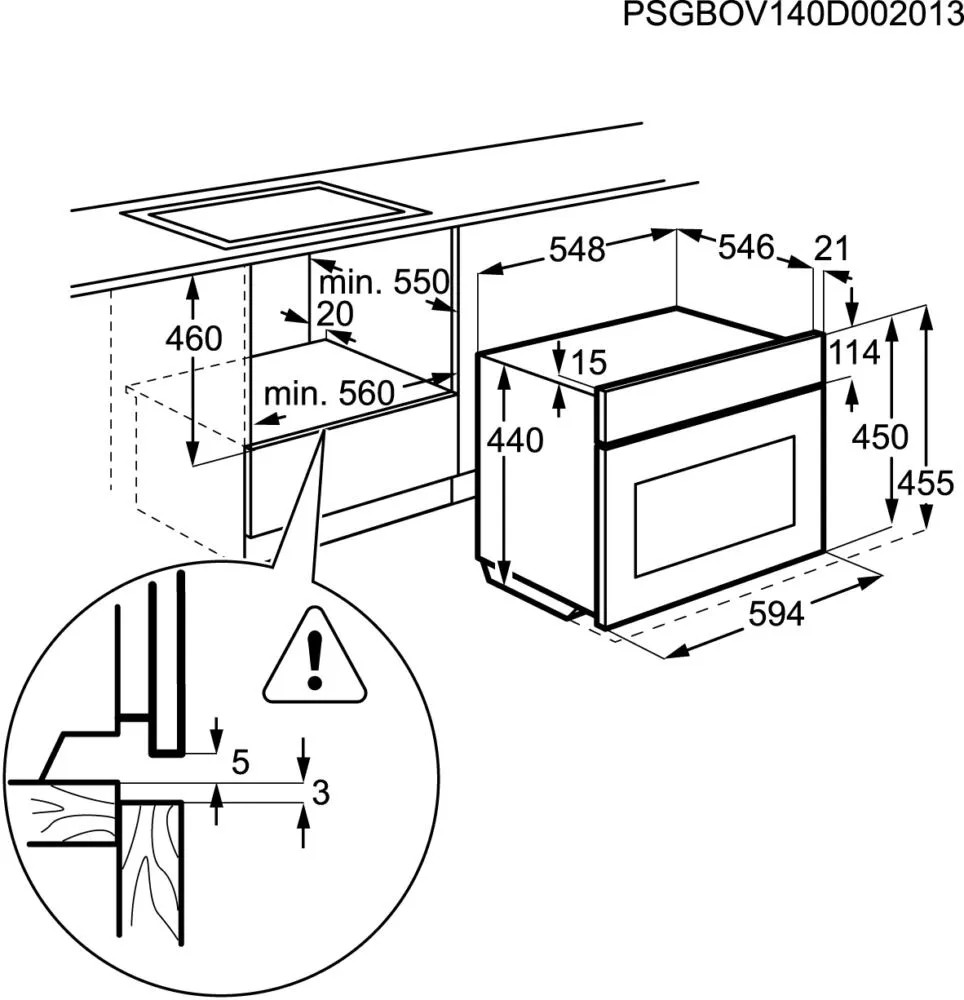 Electrolux EVY5841AAX 44 Litre 944 066 094 Ankastre Fırın Thumbnail 4