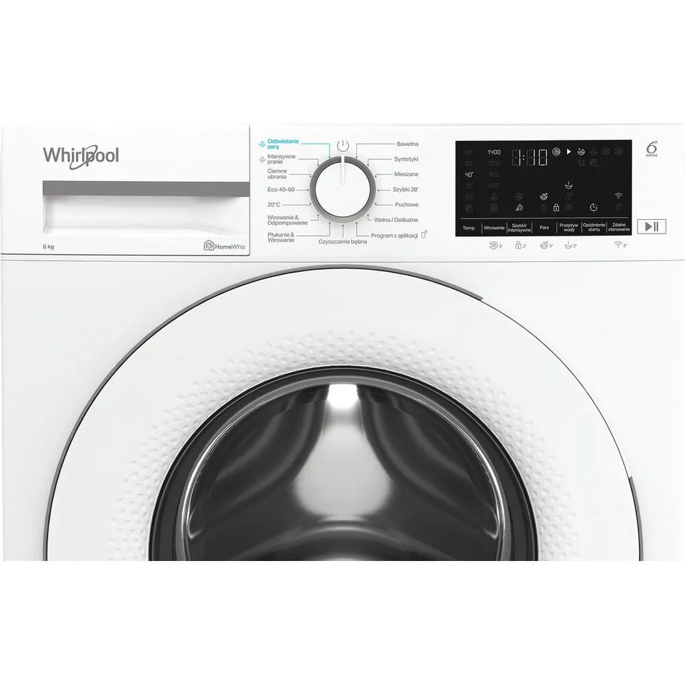 Whirlpool WAM 87W PL çamaşır makinesi Önden yüklemeli 8 kg 1400 RPM Beyaz Thumbnail 5