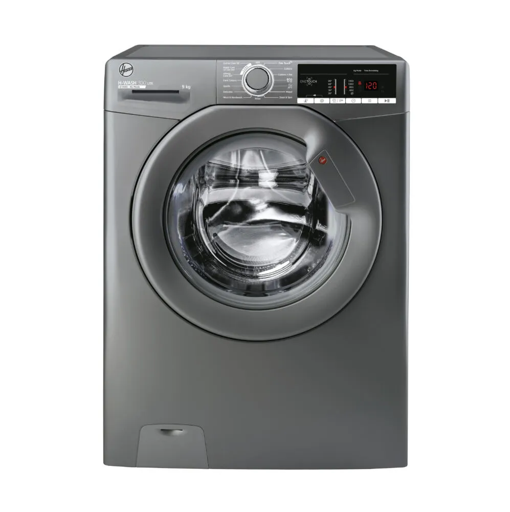 Hoover H-WASH 300 LITE H3W 49TAGG4/1-80 çamaşır makinesi Önden yüklemeli 9 kg 1400 RPM Antrasit Çamaşır Makineleri