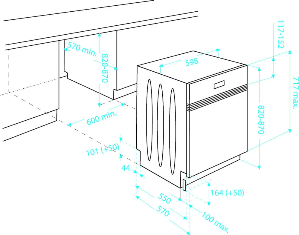 Beko DSN2420X 12 Kişilik 4 Programlı Ankastre Bulaşık Makinesi Thumbnail 2