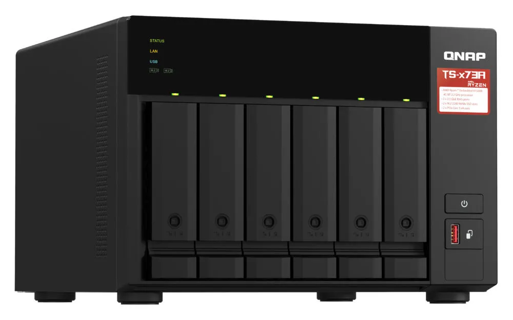 QNAP TS-673A-8G 8 GB TS-673A-8G/18TB-RED Thumbnail 3