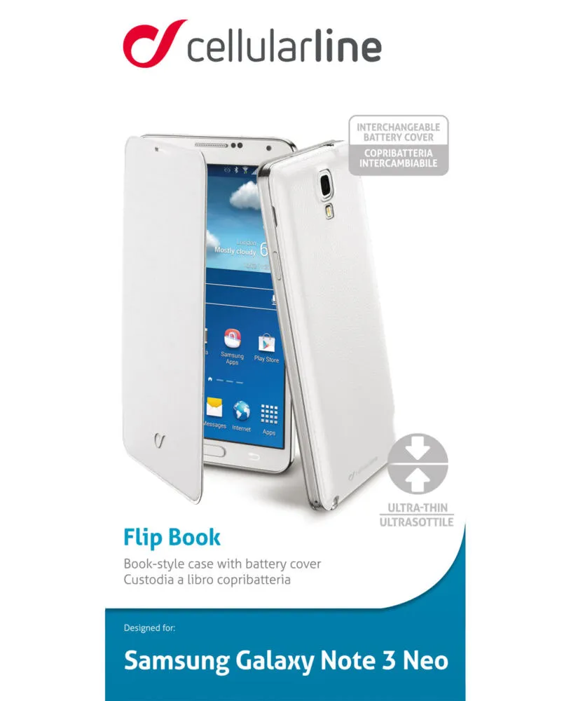 Cellularline BACKBOOKPHNOTE3NW Cep Telefonu Kılıfları Thumbnail 1