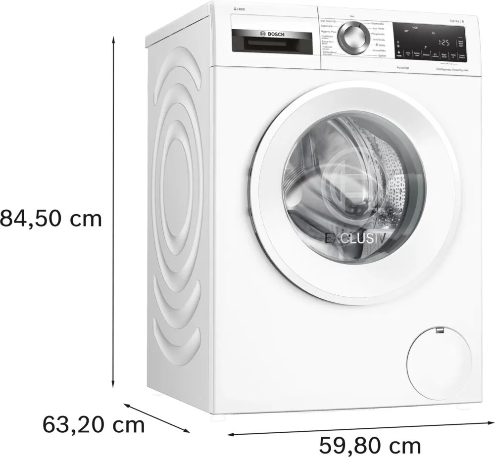 Bosch Serie 6 WGG244F90 çamaşır makinesi Önden yüklemeli 9 kg 1351 RPM Beyaz Thumbnail 4