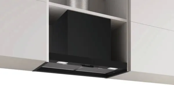 Bosch Serie 2 DBB63BC60 ocak bacası Gömme Siyah 384 m³/Saat Davlumbaz ve Aspiratö