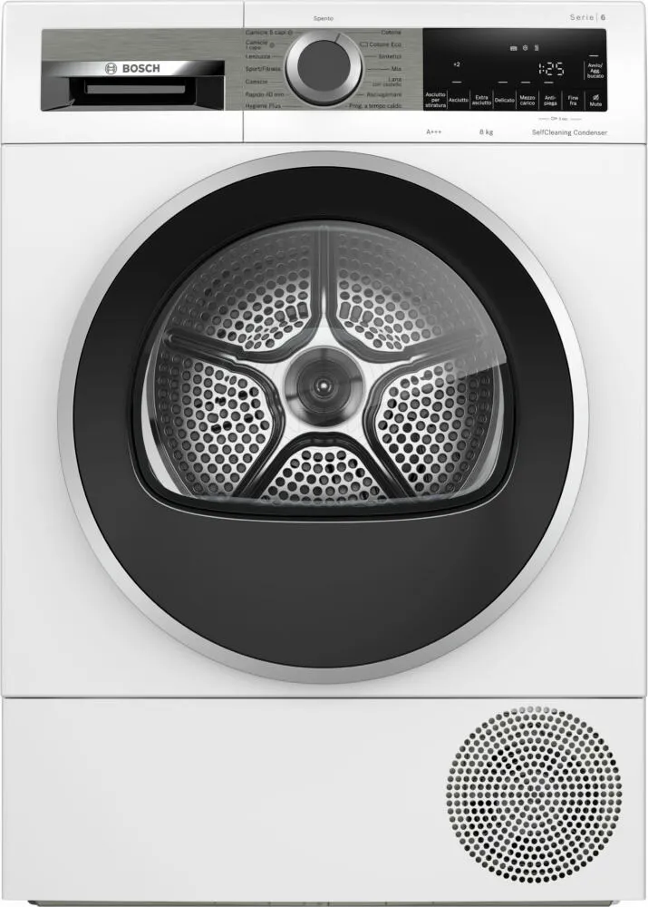 Bosch Serie 6 WQG235C0IT kurutucu Solo Önden yüklemeli 8 kg Beyaz Kurutma Makinesi
