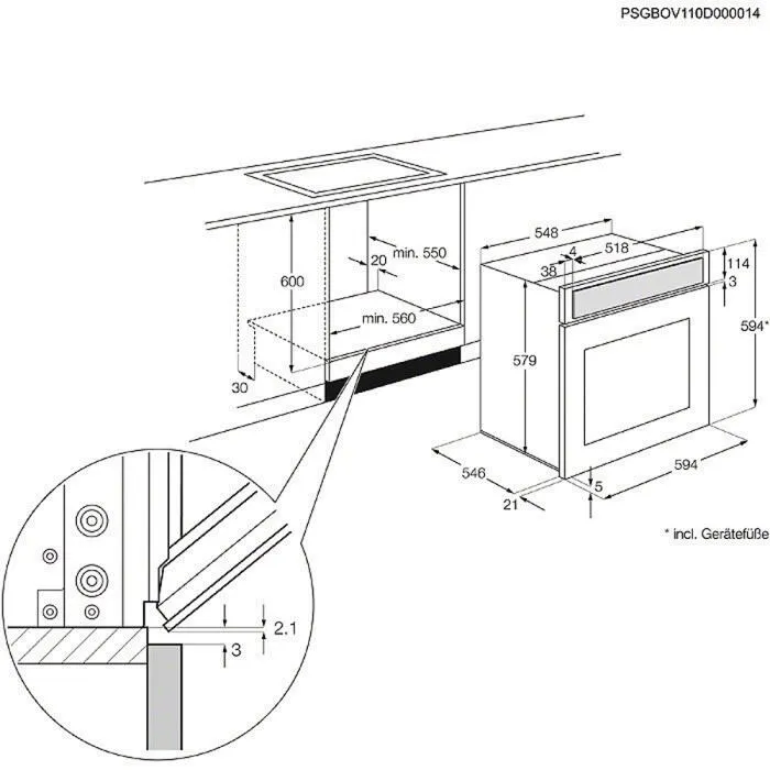 Electrolux EOY5851AAX 74 Litre Ankastre Fırın Thumbnail 1