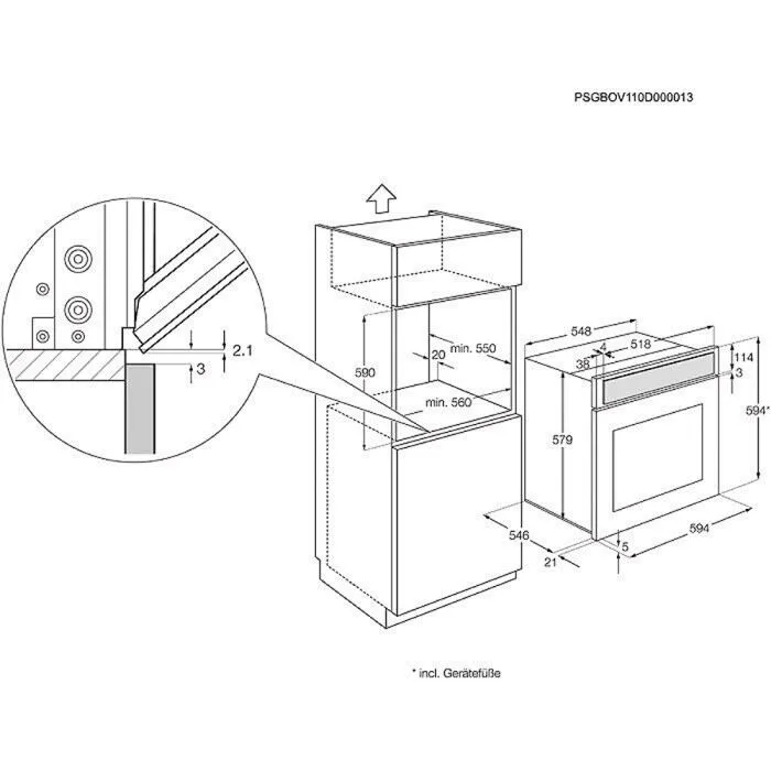 Electrolux EOY5851AAX 74 Litre Ankastre Fırın Thumbnail 3