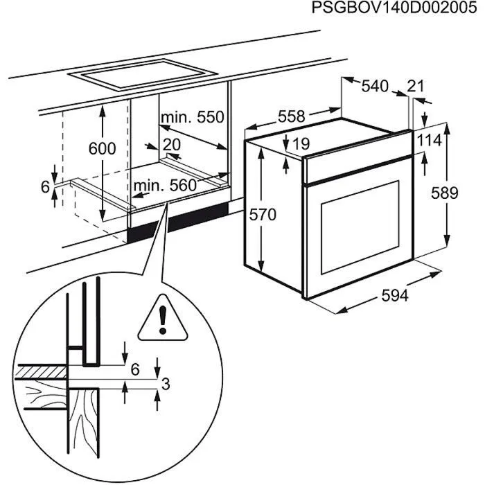 Electrolux EEC2400BOX 56 Litre Ankastre Fırın Thumbnail 1