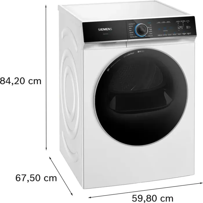 Siemens iQ700 WR47B2C9GB kurutucu Solo Önden yüklemeli 9 kg Siyah, Beyaz Thumbnail 4
