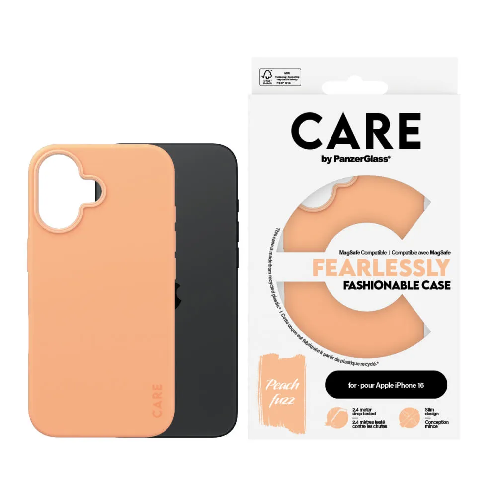 PanzerGlass CARE by PanzerGlass® Fashionable Case Peachy w. MagSafe iPhone 16 1389CA Thumbnail 1