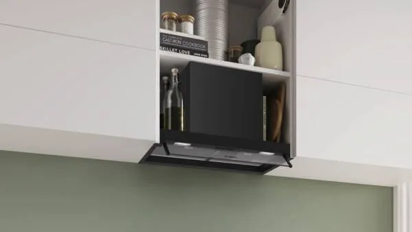 Bosch Serie 4 DBB65CC60 ocak bacası Gömme Siyah 582 m³/Saat Thumbnail 2