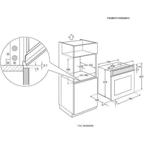 Electrolux EOC5641BAV 70 Litre Ankastre Fırın Thumbnail 1