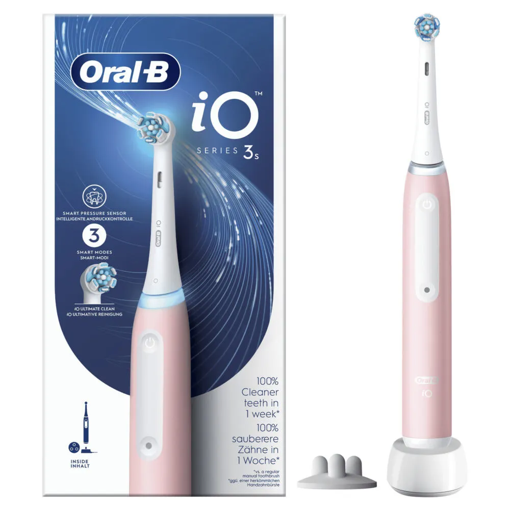 Oral-B iO 8006540730843 elektrikli diş fırçası Yetişkin Titreşimli diş fırçası Pembe, Beyaz Şarjlı Diş Fırçaları