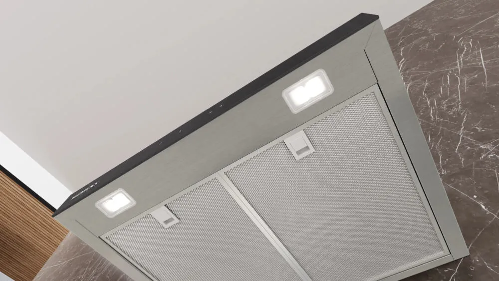 Siemens iQ500 LC67BDN30 ocak bacası Duvara monteli Siyah, Paslanmaz çelik 699 m³/Saat Thumbnail 3